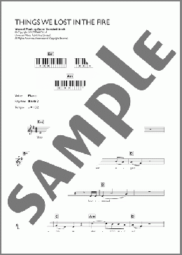 Things We Lost In The Fire(Bastille) 楽譜 ピアノ（歌詞 & コード） ダウンロード