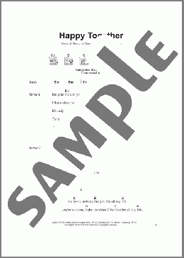 Happy Together(The Turtles) 楽譜 ギター（コード） ダウンロード