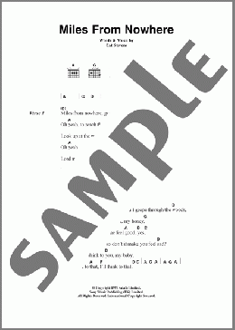 Miles From Nowhere(Cat Stevens) 楽譜 ギター（コード）