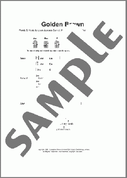 Golden Brown(The Stranglers) 楽譜 ウクレレ（弾き語り）