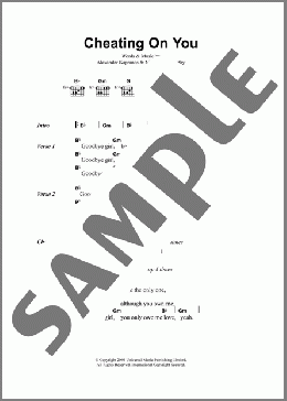 Cheating On You(Franz Ferdinand) 楽譜 ギター（コード）