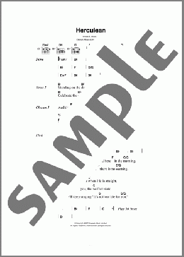 Herculean(The Good The Bad & The Queen) 楽譜 ギター（コード）