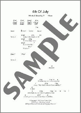 4th Of July(Aimee Mann) 楽譜 ギター（コード） ダウンロード