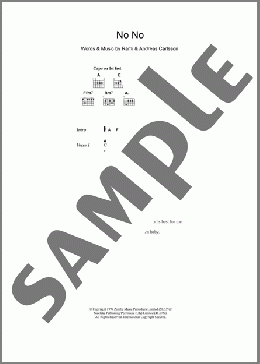 No No(Westlife) 楽譜 ギター（コード） ダウンロード