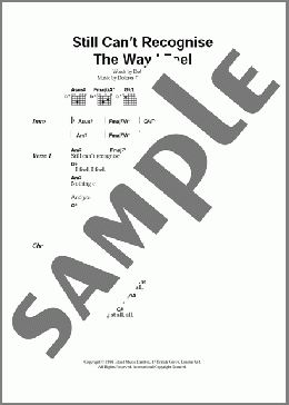 Still Can't Recognise The Way I Feel(The Cranberries) 楽譜 ギター（コード）