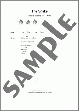 The Snake(Al Wilson) 楽譜 ギター（コード） ダウンロード