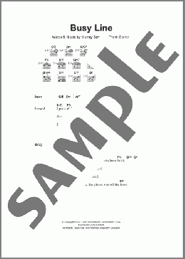 Busy Line(Murray Semos) 楽譜 ギター（コード） ダウンロード