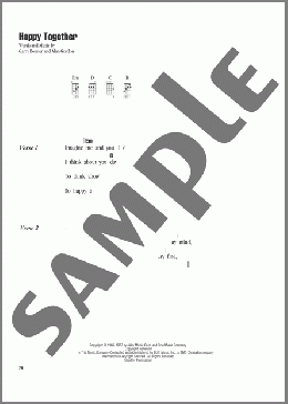 Happy Together(The Turtles) 楽譜 ウクレレ（コード譜）