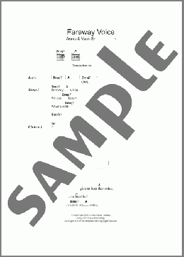 Faraway Voice(Katie Melua) 楽譜 ギター（コード）