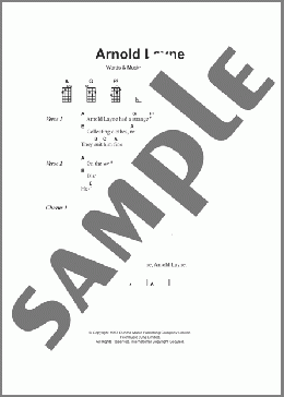 Arnold Layne(Pink Floyd) 楽譜 ウクレレ（弾き語り） ダウンロード