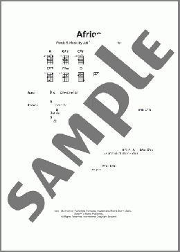 Africa(Toto) 楽譜 ウクレレ（弾き語り） ダウンロード