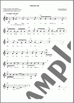 Hallelujah(Leonard Cohen) 楽譜 その他