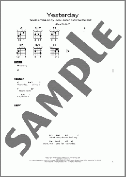 Yesterday(The Beatles) 楽譜 その他