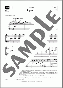 Il pleut (Grade 8, list A2, from the ABRSM Piano Syllabus 2025 & 2026)(M?lanie Bonis) 楽譜 ピアノ（ソロ）