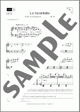 La tarentelle (Grade 5, list A1, from the ABRSM Piano Syllabus 2025 & 2026)(J. F. F. Burgm?ller) 楽譜 ピアノ（ソロ）