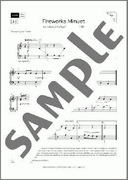 Fireworks Minuet (Grade 1, list A1, from the ABRSM Piano Syllabus 2025 & 2026)(G. F. Handel) 楽譜 ピアノ（ソロ）