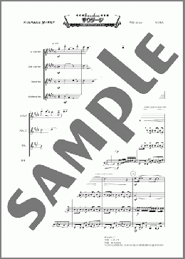 サウダージ(サックス四重奏)(サキソフォックス) 楽譜 アンサンブル（フルスコア＋全パート） 中級