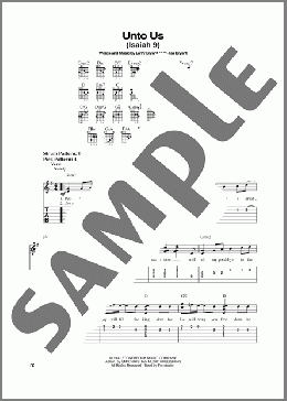 Unto Us (Isaiah 9)(Sandi Patty) 楽譜 ギター（ソロ） ダウンロード