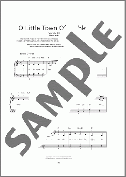 O Little Town Of Bethlehem(Lewis H. Redner/Phillips Brooks) 楽譜 その他