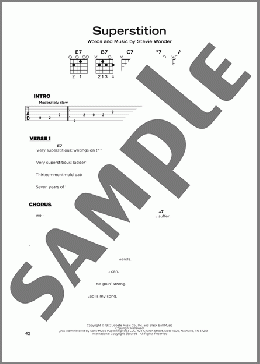 Superstition(Stevie Wonder/Stevie Ray Vaughan) 楽譜 その他