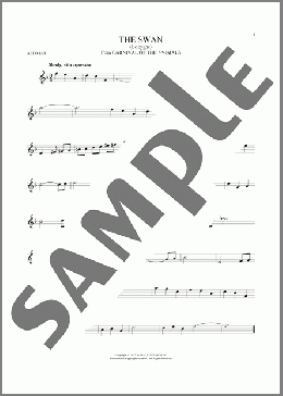 The Swan (Le Cygne)(Camille Saint-Saens) 楽譜 アルトサックス（ソロ）