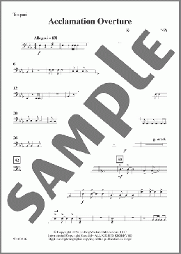 Acclamation Overture - Timpani(Kelly Bennette) 楽譜 その他