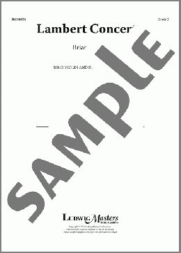 Lambert Concerto (for Violin and String Orchestra) - Full Score(Brian Krinke) 楽譜 オーケストラ（パート）