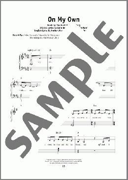 On My Own (from Les Miserables)(John Caird/Trevor Nunn/Alain Boublil/Jean-Marc Natel/Herbert Kretzmer/Claude-Michel Schonberg) 楽譜 その他 ダウンロード