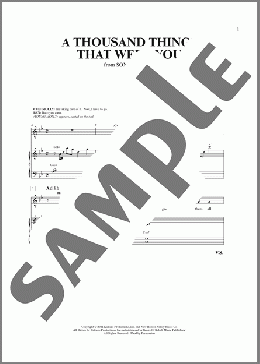 A Thousand Things That Were You (from Some Lovers)(Burt Bacharach/Steven Sater/Jonathan Tunick/Burt Bacharach & Steven Sater) 楽譜 ピアノ & ボーカル ダウンロード