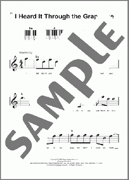 I Heard It Through The Grapevine(Marvin Gaye/Michael McDonald/Gladys Knight & The Pips/Creedence Clearwater Revival) 楽譜 ピアノ（ソロ） ダウンロード