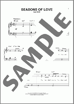 Seasons Of Love (from Rent)(Jonathan Larson) 楽譜 その他 ダウンロード