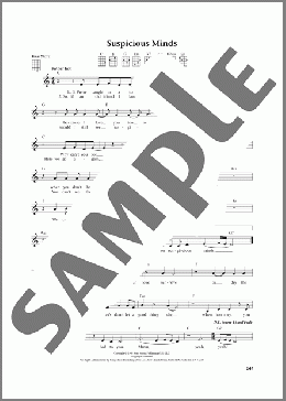 Suspicious Minds (from The Daily Ukulele) (arr. Jim Beloff)(Dwight Yoakam/Elvis Presley) 楽譜 ウクレレ（弾き語り） ダウンロード