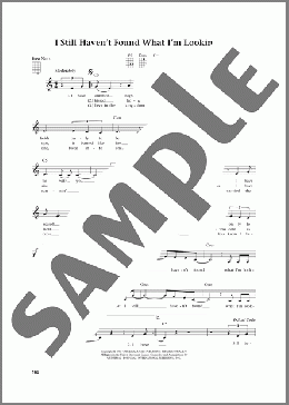 I Still Haven't Found What I'm Looking For (from The Daily Ukulele) (arr. Jim Beloff)(U2) 楽譜 ウクレレ（弾き語り） ダウンロード