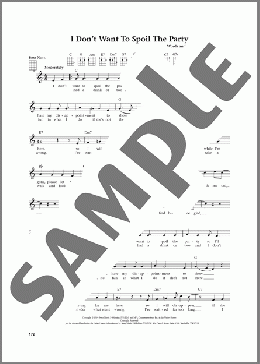 I Don't Want To Spoil The Party (from The Daily Ukulele) (arr. Jim Beloff)(The Beatles) 楽譜 ウクレレ（弾き語り） ダウンロード