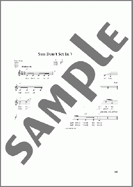 Sun Don't Set In The Mornin' (from The Daily Ukulele) (arr. Jim Beloff)(Southern American Folk Song) 楽譜 ウクレレ（弾き語り） ダウンロード