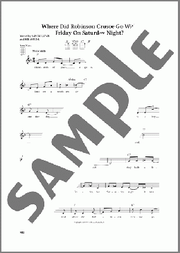 Where Did Robinson Crusoe Go With Friday On Saturday Night (from The Daily Ukulele, arr. Jim Beloff)(Sam M. Lewis) 楽譜 ウクレレ（弾き語り）