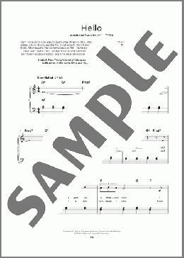 Hello(Lionel Richie) 楽譜 その他 ダウンロード