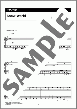 Snow World(Snow Man) 楽譜 ピアノ（ソロ） 入門 ダウンロード 定額サブスク