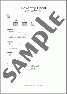 Coventry Carol(Robert Croo/Traditional English Melody) 楽譜 その他 ダウンロード