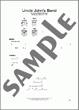 Uncle John's Band(Grateful Dead) 楽譜 その他 ダウンロード
