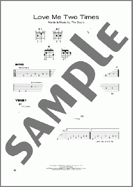 Love Me Two Times(The Doors) 楽譜 その他 ダウンロード