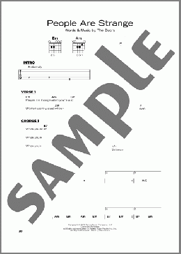 People Are Strange(The Doors) 楽譜 その他 ダウンロード